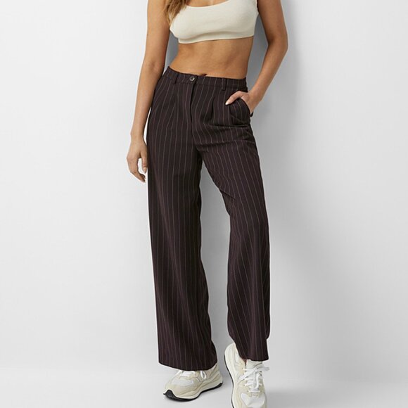 Icone wide-leg pinstripe pant (Large) - Picture 1 of 4
